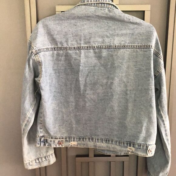 Vintage Classic jeans leopard and denim jean jacket size M - Picture 4 of 6